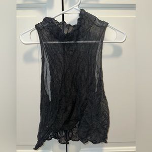 90s banana republic - sheer turtleneck tank